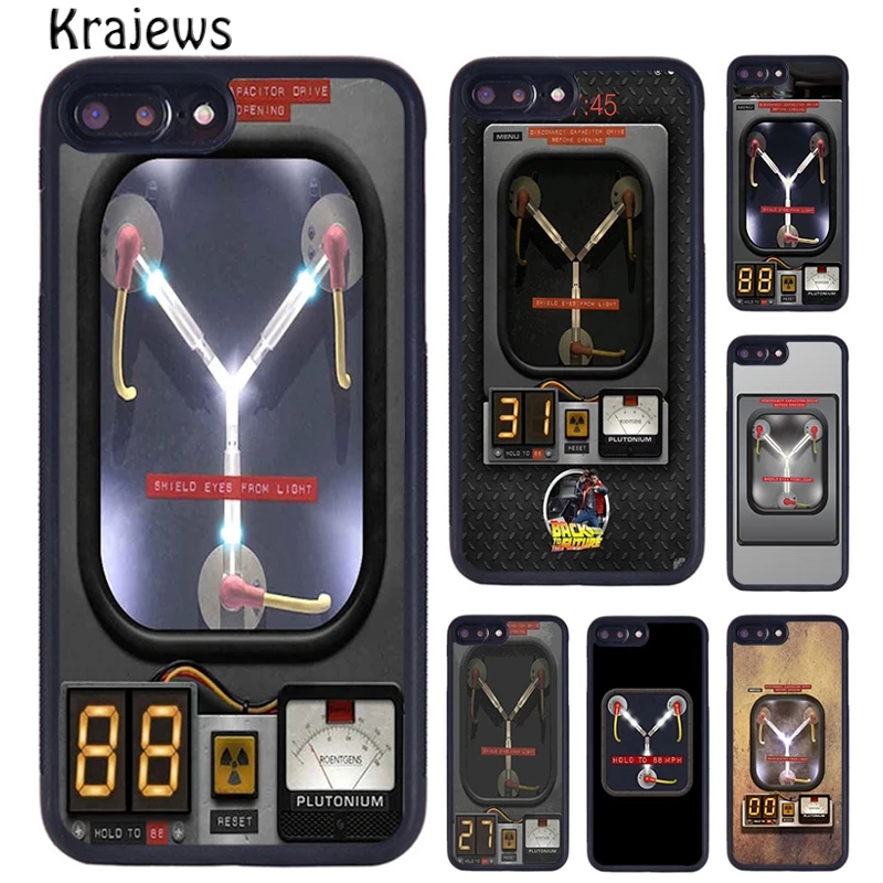 Krajews Back to the Future Flux Capacitor Phone Case For iPhone 16 15 14 plus XR XS 11 12 13 pro max coque