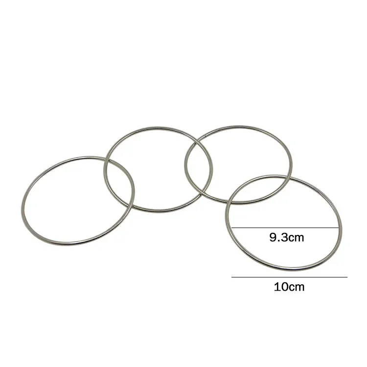 4 Chinese Magic Linking Rings Set 10cm Stage Magic Trick Magia Magie Magica Magicians Prop Accessory Illusion Gimmick Tutorial