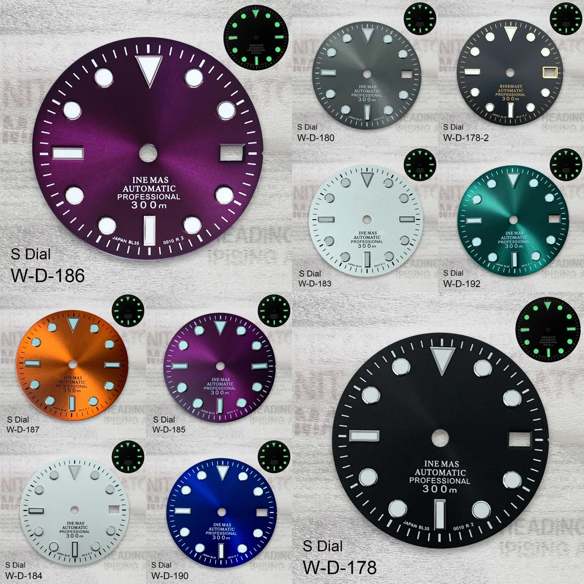 

28.5mm S Logo SUB Dial Fit NH35/NH36/4R/7S Movement Green Luminous High Quality Sunray Dial Watch Modification Accessories