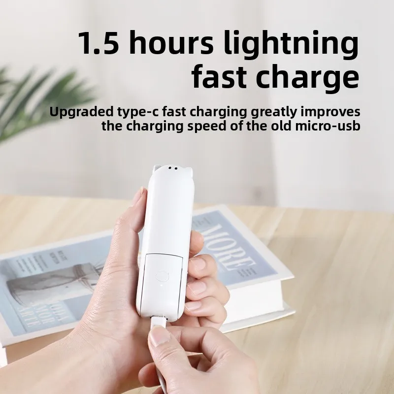 Neuer Handventilator mit langer Akkulaufzeit, 2-in-1-Mini-Ventilator, USB-Aufladung, tragbarer Faltventilator für den Einsatz im Freien