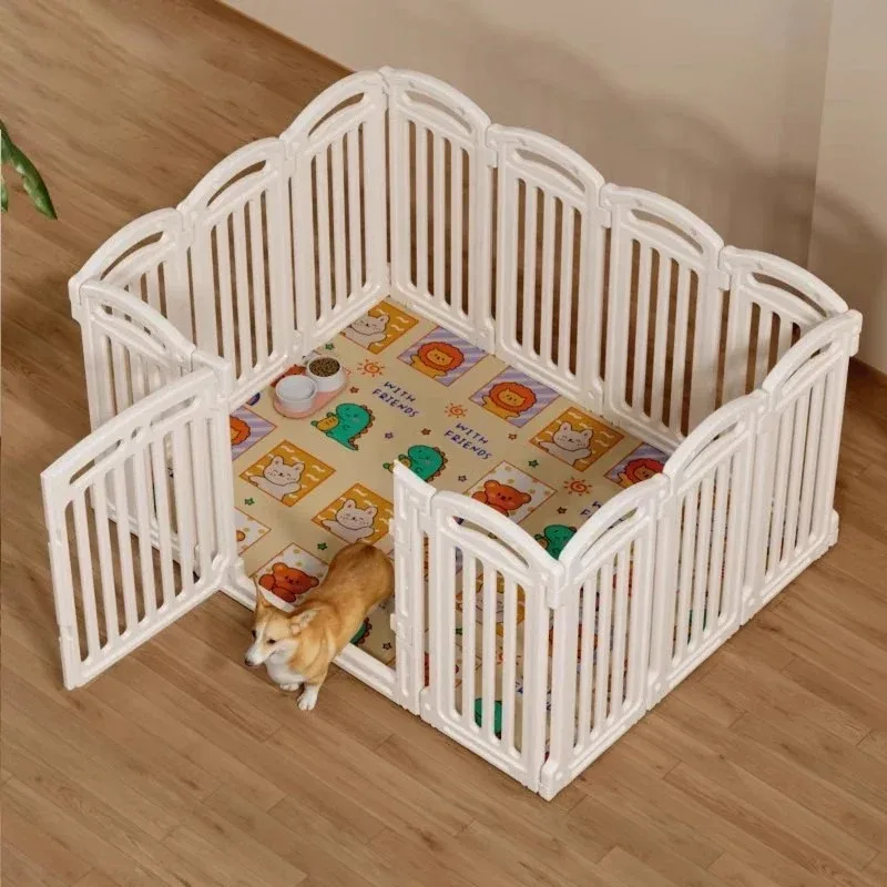 

80CM High Indoor Dog Barrier Fence System DIY Small Dogs Fence Playpen Exercise Medium Teddy Puppy Kennel Cage Freely Combined