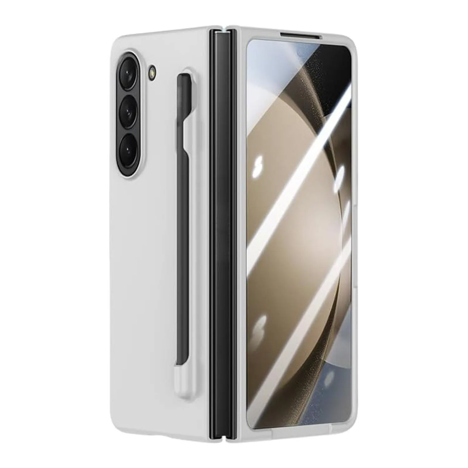 

Ультратонкий чехол для Samsung Galaxy Z Fold 7 — встроенная передняя защита, держатель для S Pen, поддержка беспроводной зарядки