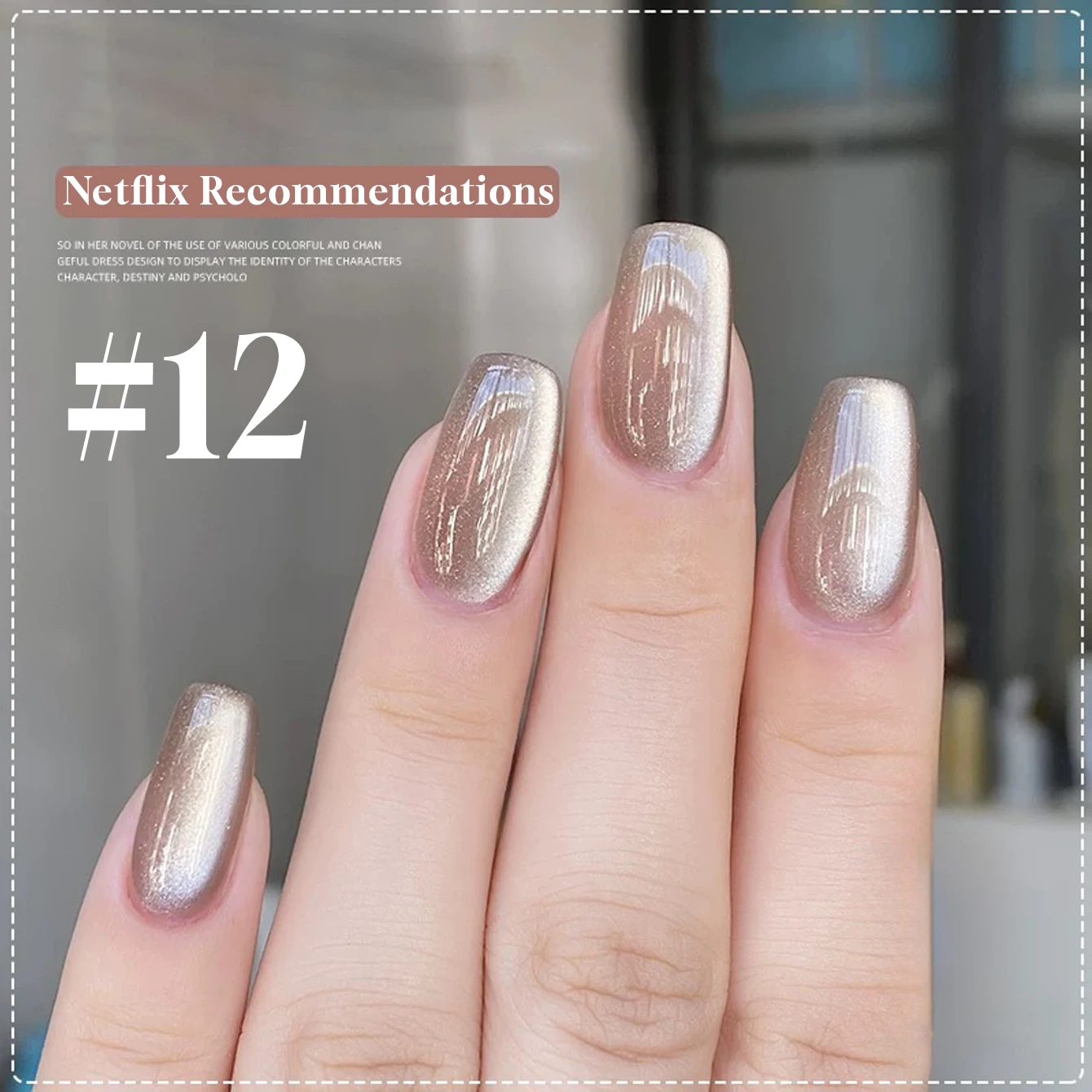 MIANEL 12ML 1pcs Angela Cat Eye Gel Nail Polish 2025 New Glitter Crystal Porcelain White Polish Glass Beads Christmas Nails