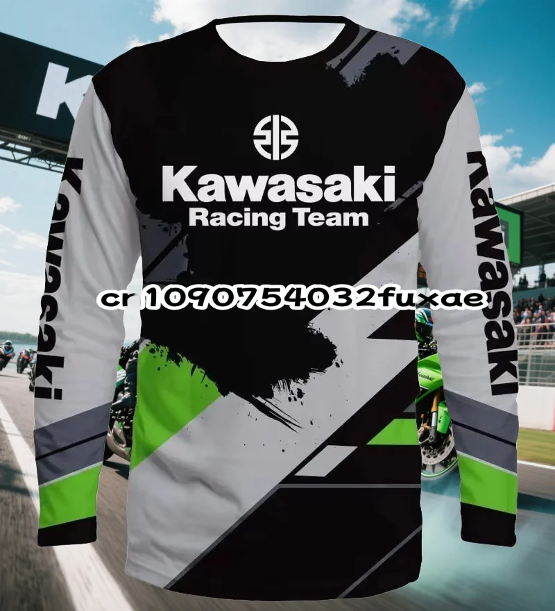 

Kawasaki Summer Outdoor Sports Trendy Quick Drying Breathable Motorcycle Long Sleeved Thin Sport Comfortable Long Sleeved Shirt