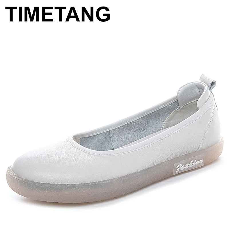 

Женские лоферы на мягкой подошве туфли на плоской подошве из натуральной кожи, удобная женская обувь, элегантная ретро Обувь для мам