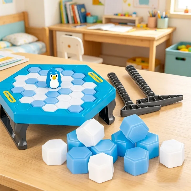 

Novelty Penguin Knocking Ice Toy Ice Breaker Wall Board Game Kids Intellectual Thinking Concentration Training Interactive Game