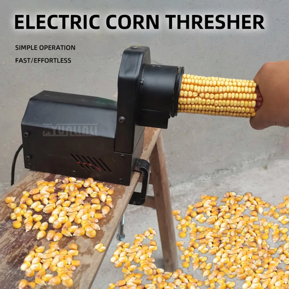

Electric corn thresher fully automatic new small corn thresher feeding equipment