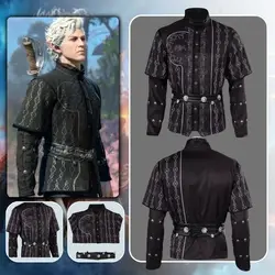 Baldur Cos Gate 3 Astarion Cosplay Fantasia Costume Disguise Adult Men Shirt Belt Fantasy Astarion Plush Doll Halloween Costumes