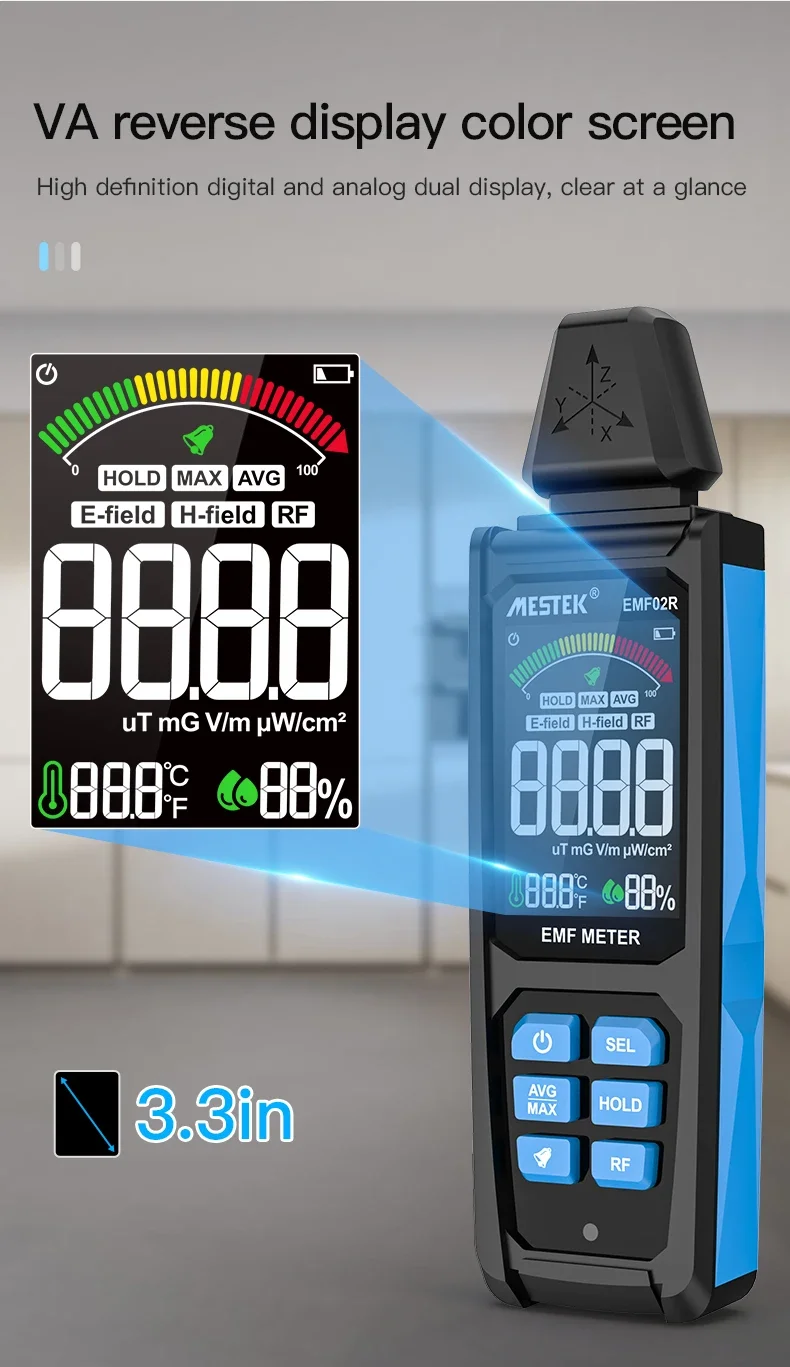Nieuwe EMF Meter, trifield Meter Hoge Precisie Handheld Mini Digitale LCD EMF Tester Elektromagnetische Veld Straling Detector Meter Dosimeter Tester Teller Nieuwe EMF Meter, trifield Meter Hoge Precisie Handheld Mini Digitale LCD EMF Tester Elektromagnetische Veld Straling Detector Meter Dosimeter Tester Teller