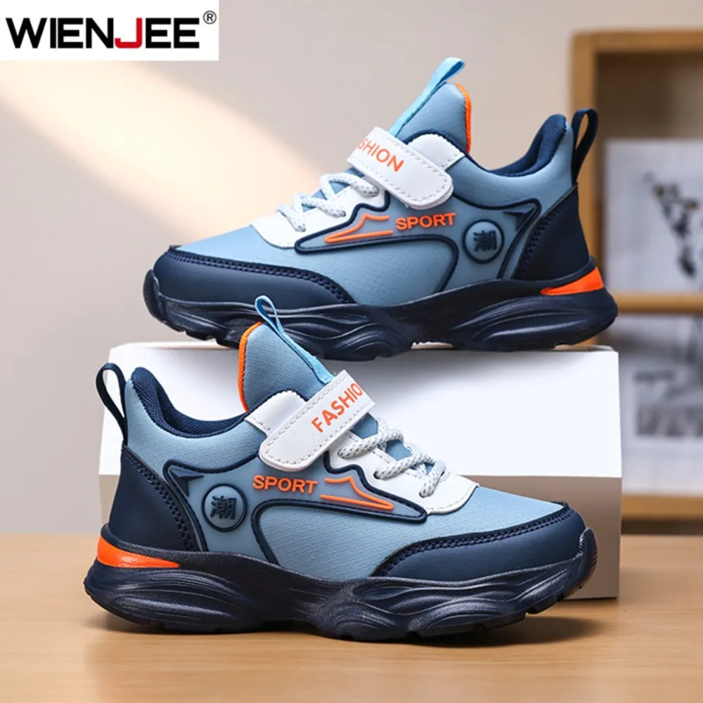 

Fashion Children Sports Running Shoes Non-slip For Kids Boys Pu Leather Comfortable Walking Sneakers Outdoor Trainers