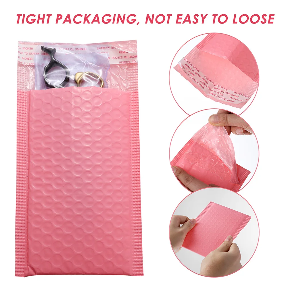 100Pcs Bubble Packaging Bags Mailers Self Sealing Padded Envelopes for Small Business Shipping Jewelry Packaging Supplies
