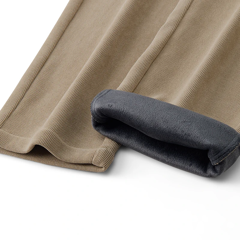 2026 Lässige Herrenhose aus Cord mit Fleece-Futter, Thermo-Modehose, dicke Samthose, gerade geschnittene, weite Jogginghose, 5XL – Detail 17
