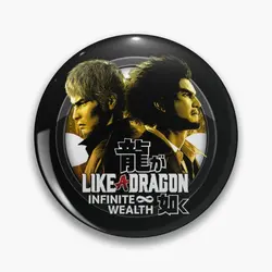 Kazuma Kiryu X Ichiban Kasuga Like A D  Soft Button Pin Collar Decor Clothes Lapel Pin Women Gift Badge Cute Hat Metal Lover