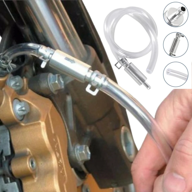 Auto Motorrad Bremse Entlüftungs Öl Ändern Pumpe Werkzeug Entlüfter Flüssigkeit Schlauch Hydraulische Kupplung Ventil Rohr Set Pit Dirt Bike Zubehör