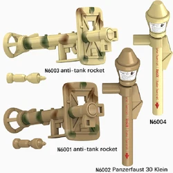 MOC WW2 Military Soldiers Weapons Cannon Building Blocks Anti Tank Gun Bricks Toys Boys Gift