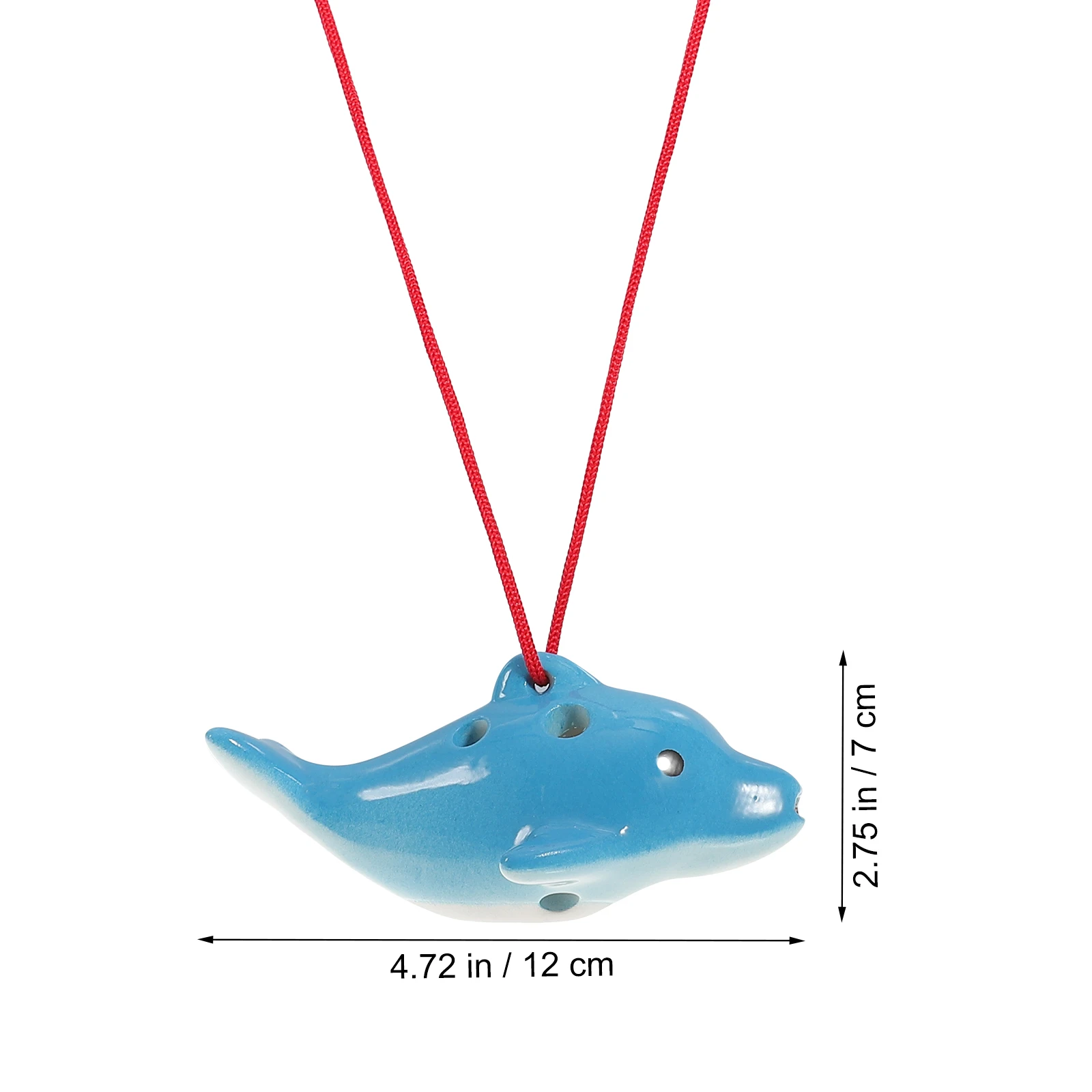 

6-Holes Ocarina Wind Instrument Beginner Practice Mini Portable High Durability Uniform Sound Ceramic 6-Holes Ocarina