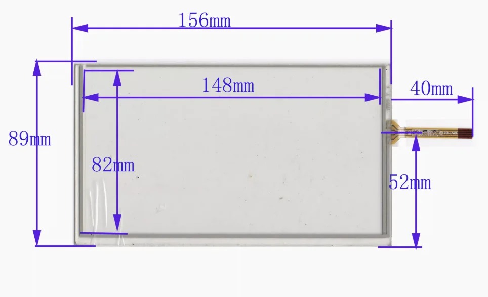 6.2-inch 156mm * 89mm XWT579 touch handwriting external screen four wire car navigation universal 156 * 89