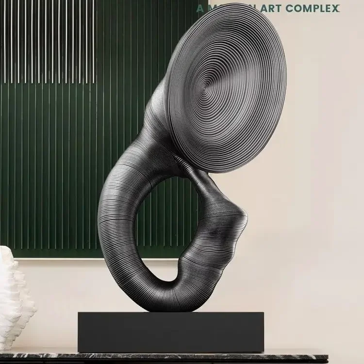 Abstract Minimalist Saxophone Sculpture Decorations Floor Art Hotel Clubs Music Model Rooms Modern Decorations Statue Figurine