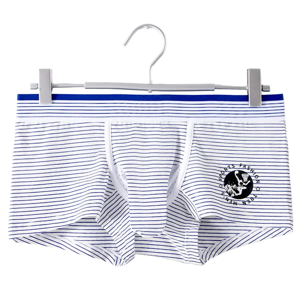 شورتات بوكسر قطنية قابلة للتنفس، مريحة، حزام خصر مرن، حالة جديدة، فصل الصفن للاسترخاء