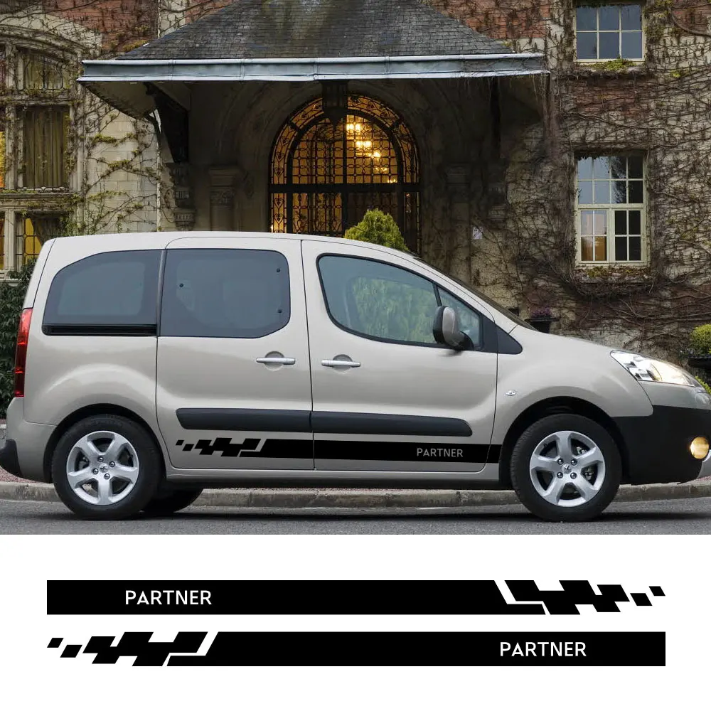 Car Stickers For Peugeot Partner Camper Cargo Van Parts Door Side Tuning Auto Accessories Racing Sport Graphics Vinyl Decals