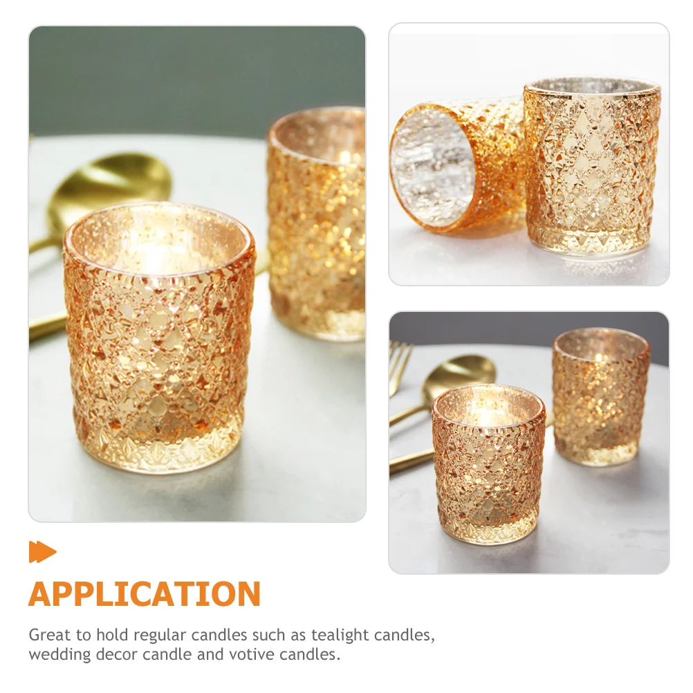 

12Pcs Elegant European Style Glass Containers DIY Wedding Decor Tealight Votive Holders Romantic Ambiance