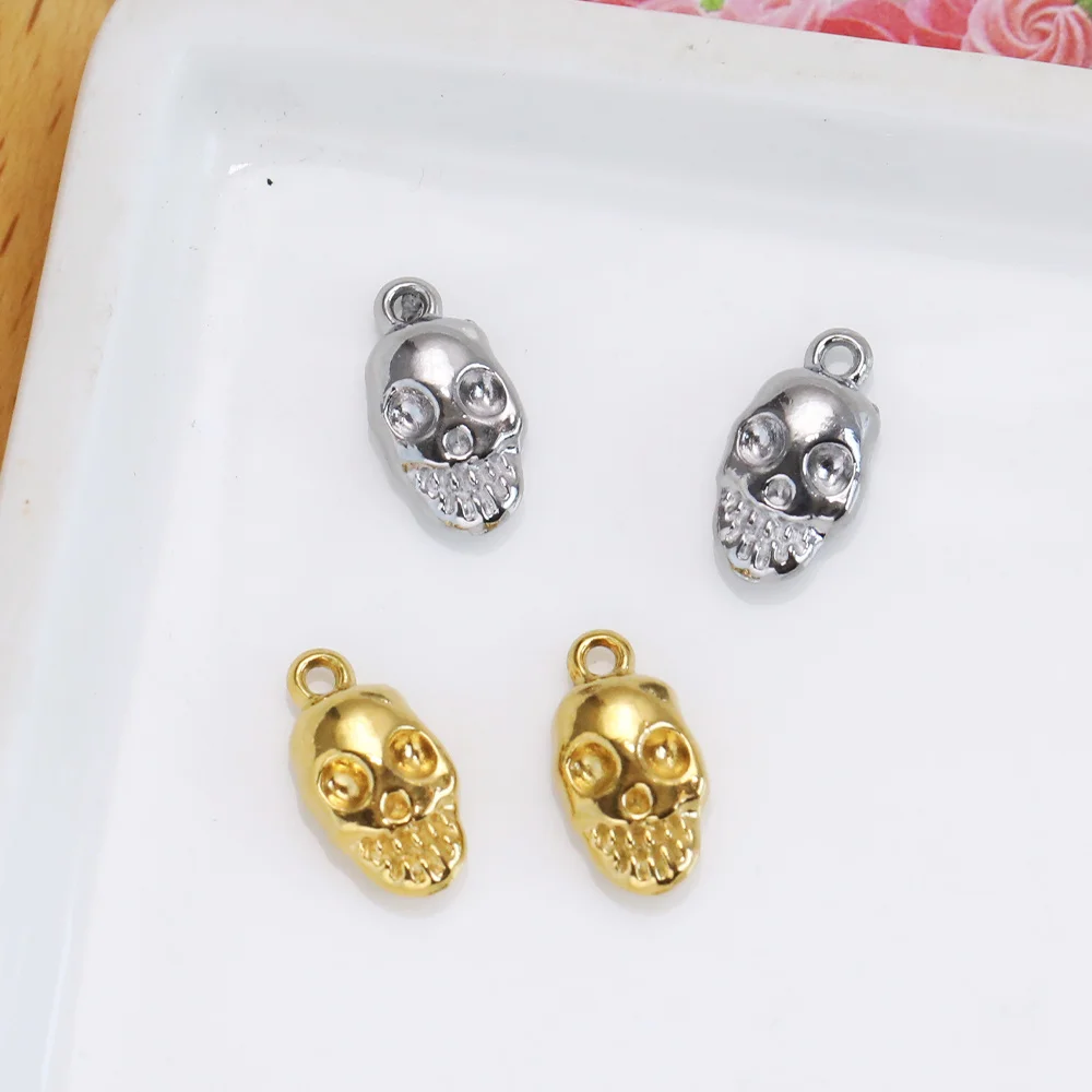 

Cordial Design 100Pcs 7*14MM Charms For Necklace/Stainless Steel/Hand Made/Skull Shape/Jewelry Findings/DIY Pendant #195239