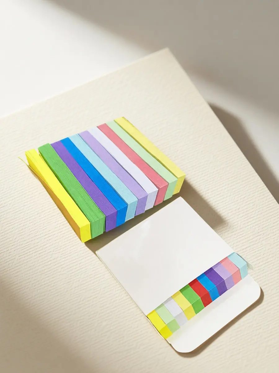 1100Pcs Writable Sticky Tabs 11-Color Rectangular Index Flags for Books Notebooks Files Color-Coded Annotation Organizing Page