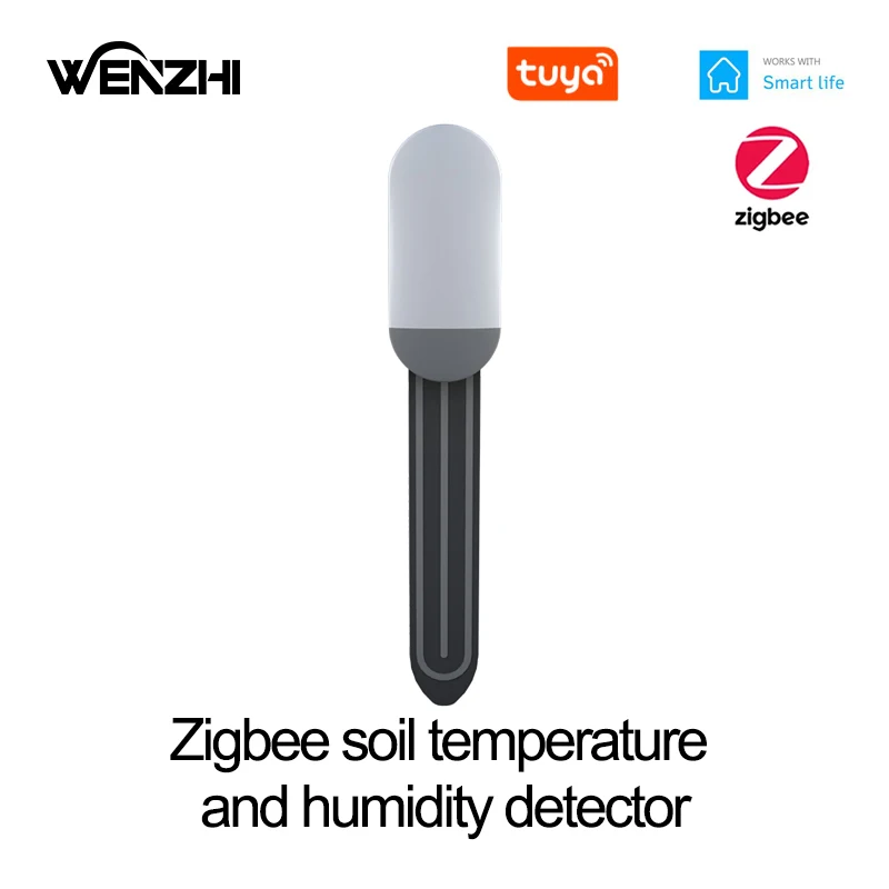 ZigBee 3.0 Soil Sensor Moisture Temperature And Humidity Detection Outdoor Waterproof Powered Tuya Smart Life Remote Control