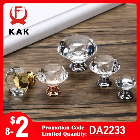 Crystal Glass Knobs 20-40mm KAK