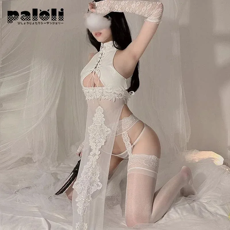 Эротическое китайское нижнее белье, платье Qipao Cos, аниме NieR, костюм для косплея, комплект Cheongsam, женская сексуальная униформа из искусственной кожи чи-пао, искушение 2021,