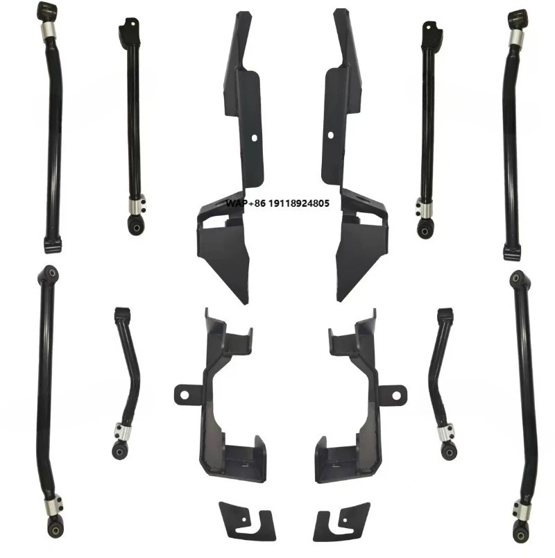Long Arm Suspension Kit Adjustable Control Arms with Mounting Brackets for Wrangler JK 8PCS 2007-2017 2Door/4Door