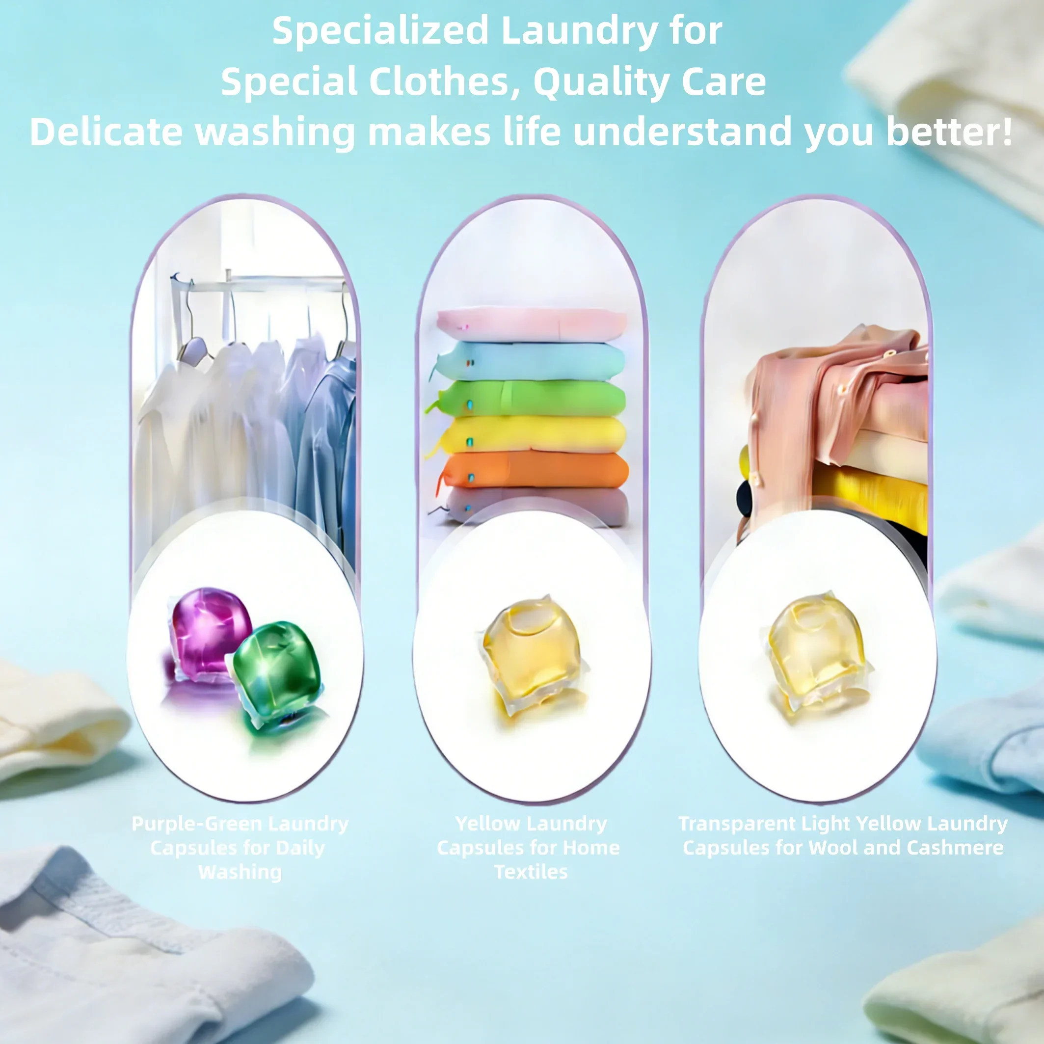 Mixed Color Laundry Detergent Beads 8g Giant Pods!80 Count Family Pack | Super Concentrated All-in-One Stain Remover & Softener