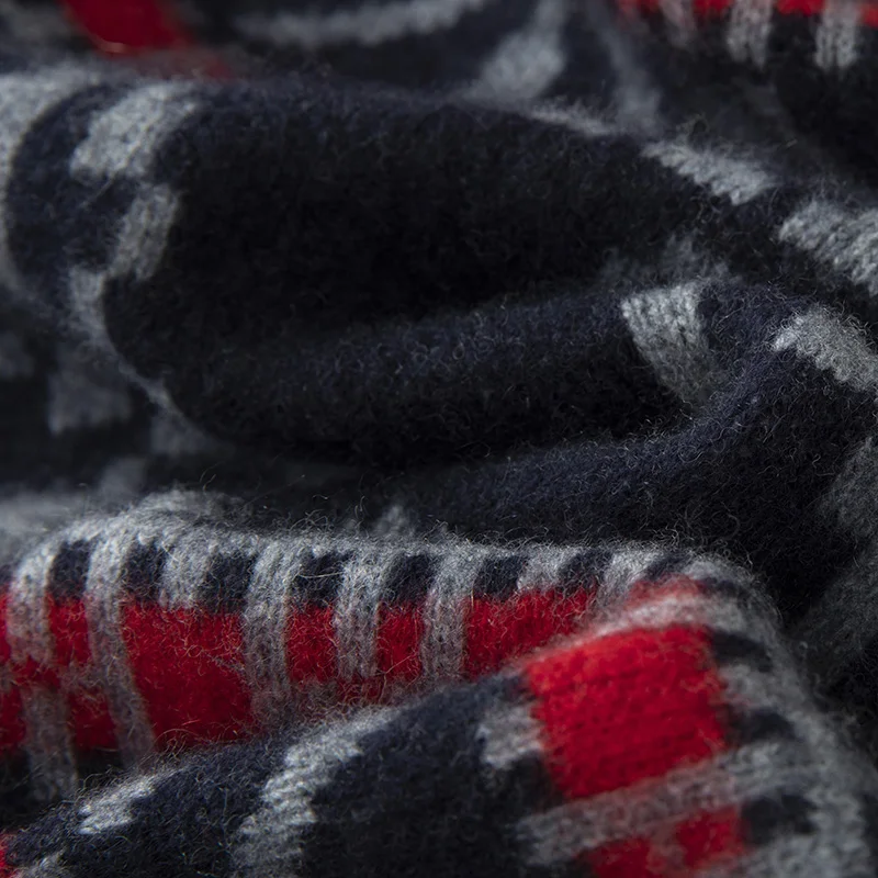 Trendy Men's 100% Pure Cashmere Pullover High Quality Knitted Sweater Loose Round Neck Tops Thick Street Clothing Pull Jumper