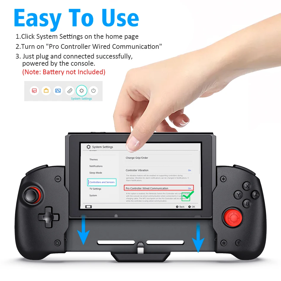 Imagem -05 - para Nintendo Switch Controlador Atualizado Gamepad Carga Rápida Dupla Vibração do Motor Built-in 6-axis Giroscópio Alça Bolsa de Armazenamento