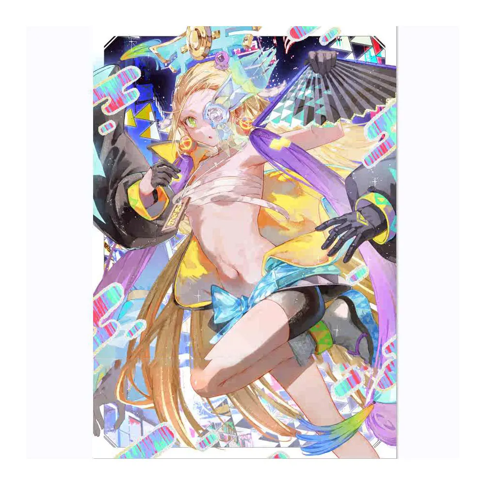 63x90mm60PCS Holographic Sleeves YUGIOH Card Sleeves Illustration Anime Protector Card Cover for Board Games Trading Cards