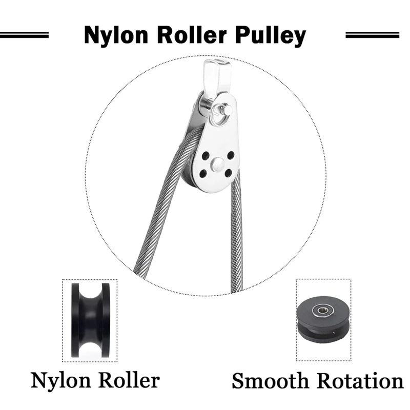 MAKE-SUS316 Polia de carga de elevação Rodas de bloco Polia única Polia forte de aço inoxidável ao ar livre