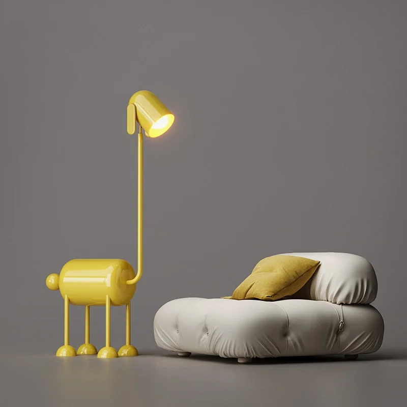 Creative Puppy Floor Lamp Living Room Sofa Side Stand Lights Room Decor Ornament Lamp Children's Bedroom Lamp Bedside Lamp LED