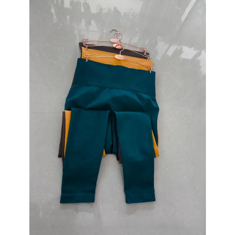 

Бесшовные женские брюки для йоги в тренажерном зале, брюки для йоги с высокой талией и высокой эластичностью, подходящие женские брюки для упражнений на большие расстояния