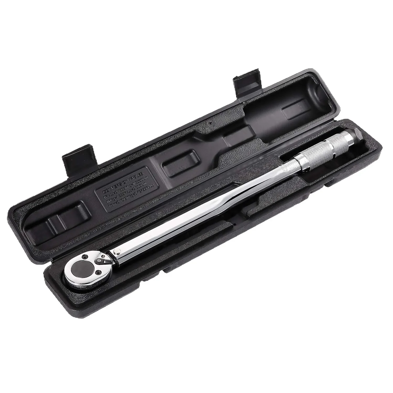Adjustable Torque Wrench 1/4 3/8 1/2 Drive Micrometer Click Dual Range Scale Chrome Vanadium Steel Auto Repair Tool with Case