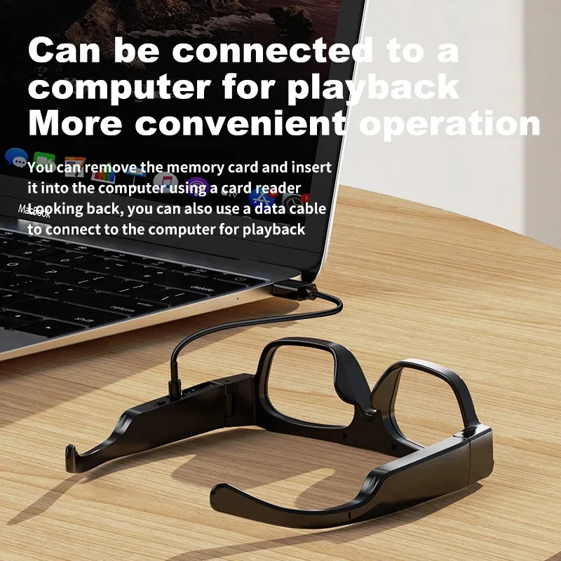 4K Bluetooth HD Video Glasses Camera Driving Record Cycling Mini Smart Glasses Wireless Music Call Glasses