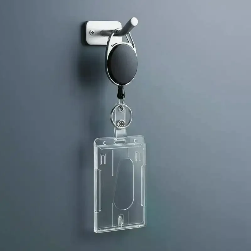 Waterproof Clear Plastic PVC ID Card Name Badge Holder Transparent Business Card Sleeve For School Office