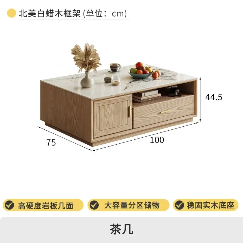 Ash Wood Tea Table Multi-Function Water Boiling Induction Cooker Telescopic