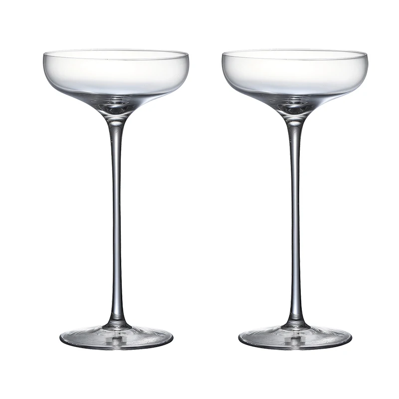 Extra Tall 2PCS 240ML Goblet Cocktail Glass Martini Glass Barware Set of 2