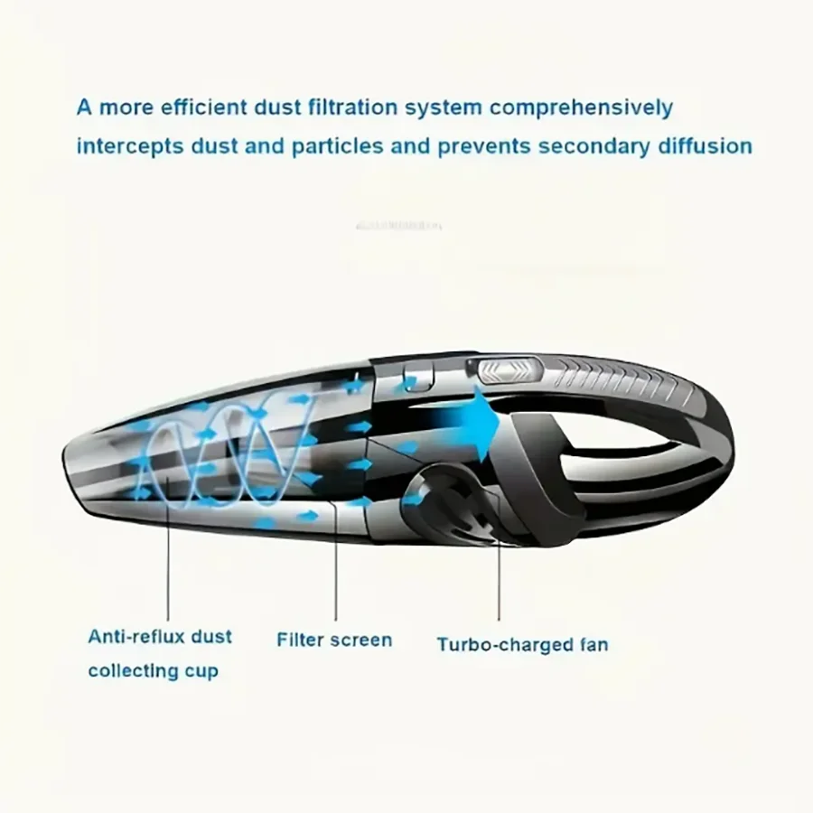 Convenient vacuum cleaner, wireless handheld vacuum cleaner for home and car, car wireless vacuum cleaner, large capacity dust c