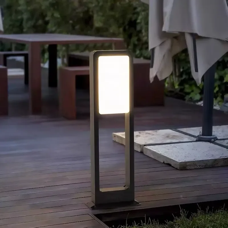 Modern Garden Outdoor IP65 Waterproof LED GU10 E27 Lawn Post Light Decorative Lighting with Light Sensor