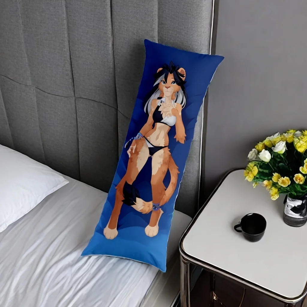 1pc Anime Tiger Pillowcase Compatible for Bed, Sofa & Car - Contemporary Bedspread with Tiger Anime Characters, Machine-Washable