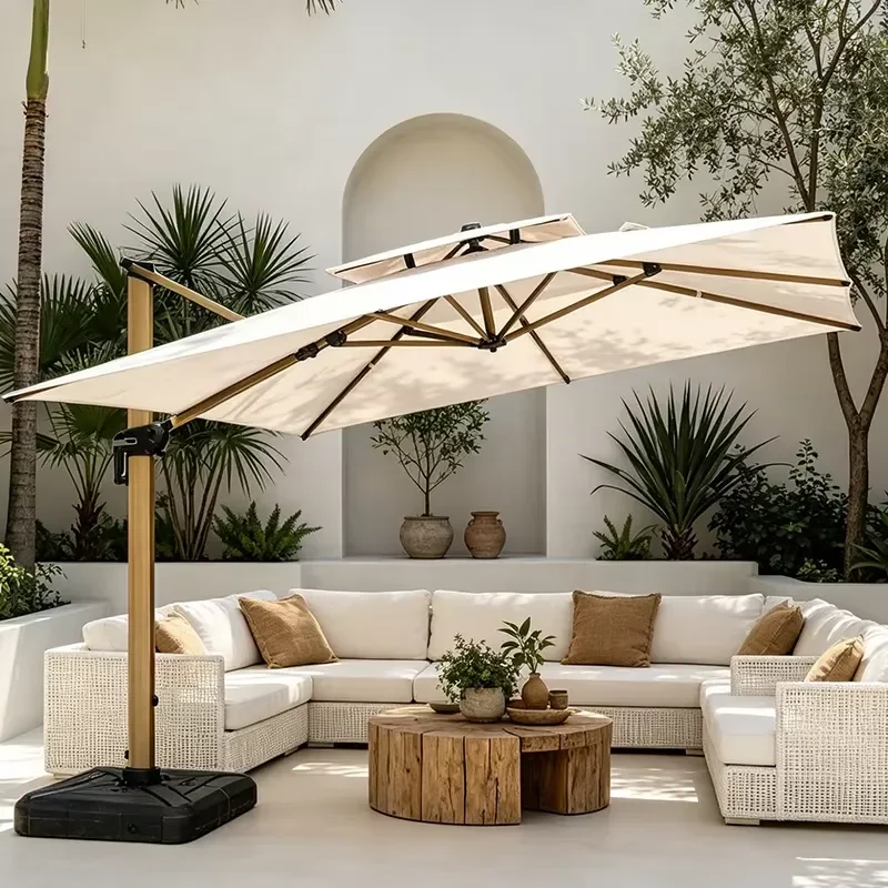 Outdoor Furniture 3.5M Large Market Umbrella Big Solar Parasol Waterproof Umbrellas Manufacturers Luxury Patio Floating