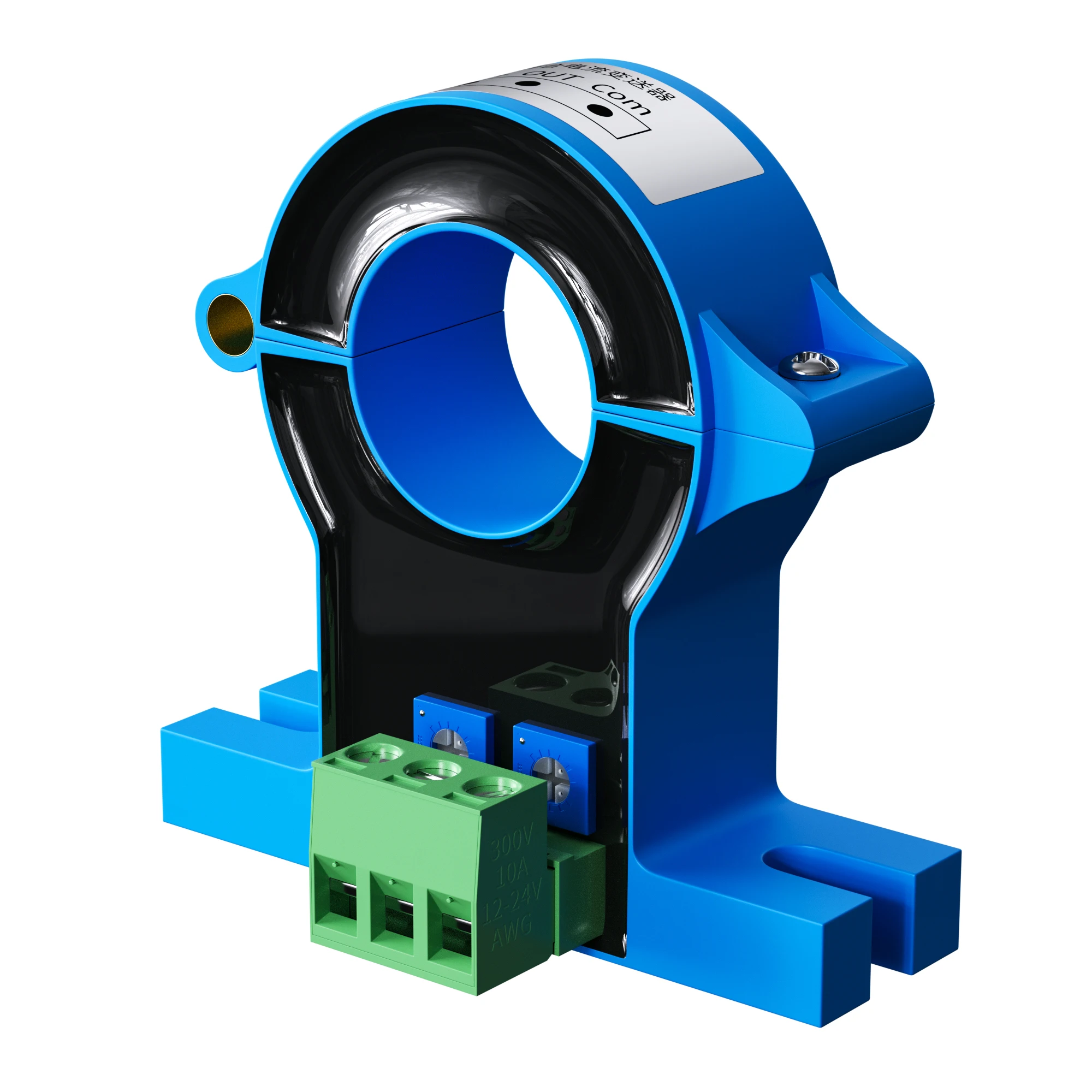 38mm 50mm Hole Hall AC DC Current Transmitter 0-400A 500A to 4-20mA 0-10V 0-5V RS485 DC24V Hall Effect Current Transducer Sensor