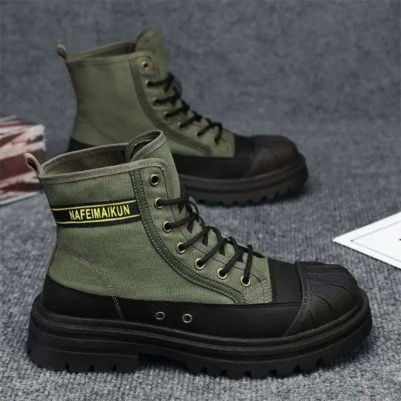 

Мужские ботинки Four Seasons, повседневные мужские ботинки с высоким берцем, уличная мужская обувь на мягкой подошве и нескользящей толстой подошве, модные мужские ботинки