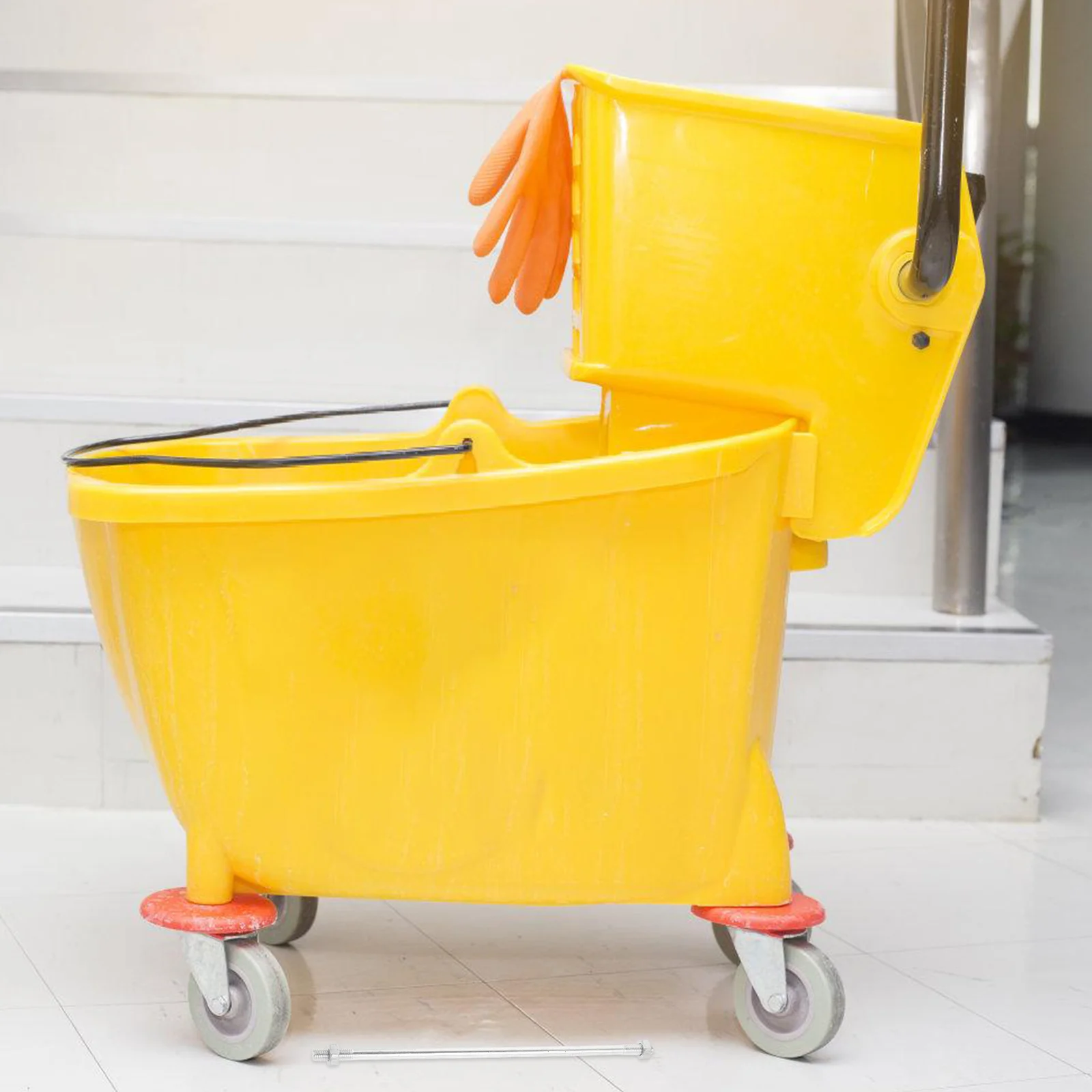 

Commercial Mop Bucket Pole Accessory Durable Easy Operation Cleaning Supply Efficient Metal Lever Mop Bucket Accessory
